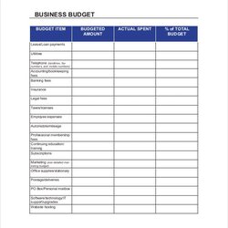 Magnificent Business Budget Templates Printable Excel Word Formats Template Small Spreadsheet Needs Source