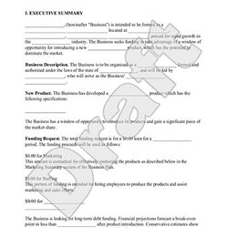 Peerless Business Plan Template Free With Sample Example Templates Small Document Form Simple Texas Legal
