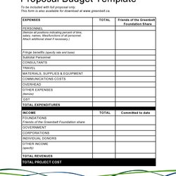Free Budget Proposal Templates Word Excel Template