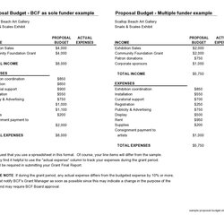 Sterling Free Budget Proposal Templates Word Excel Template