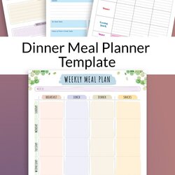 Matchless Dinner Meal Planner Template Has Simple Design And Its Structure Is