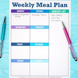 The Highest Standard Printable Weekly Meal Planner Template Happiness Is Homemade Dinner Menu Plan Guide
