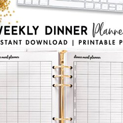 Marvelous Download Printable Weekly Dinner Meal Planner Template