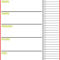 Excellent Dinner Planner Template Free Meal Of