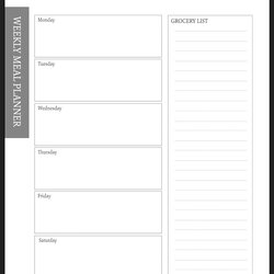 Free Meal Planner Printable Template Paper Trail Design Weekly Long