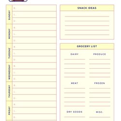 Tremendous Best Blank Meal Planner Sheet Printable For Free At Weekly