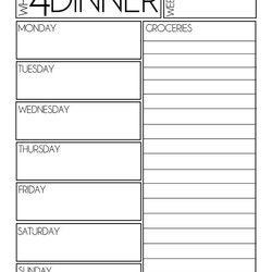 Champion Meal Planning Weekly Dinner Planner This Week Printable Plan Template Menu Calendar List Grocery