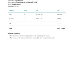 Download Invoice Template Free Ideas Basic Business