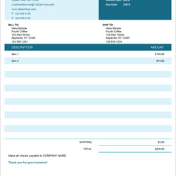 Eminent Invoice Templates Microsoft And Open Office Template Sales Services