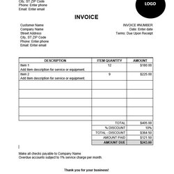 Exceptional Free Invoice Templates Sample Downloads Template Job