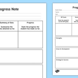 Student Progress Tracking Note Teacher Made Form Us Pa