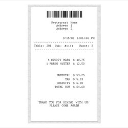 Sublime Restaurant Receipt Templates Free Doc Format Download Template Sample Receipts Restaurants Blank Red