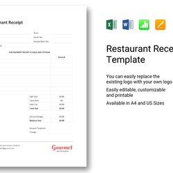 Magnificent Sample Restaurant Receipt Template In Word Excel Apple Pages Numbers Accounting