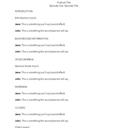 Podcast Script Template