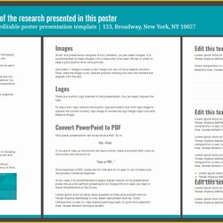 Tremendous Free Poster Templates Of Size Template Presentation Research Paper
