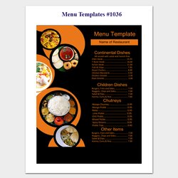 Matchless Free Restaurant Menu Templates With Creative Designs Word