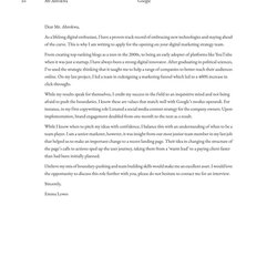 Very Good Google Cover Letter Examples Expert Tips Free Resume
