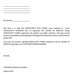 Sublime Employment Verification Letter Samples Free Templates Template Word Sample