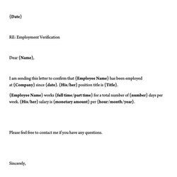 Super Employment Verification Letter Samples Free Templates Sample Template Verifying Reference Letters