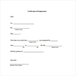 Free Employment Verification Letter Templates In Ms Word Form Template