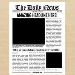 Peerless Free Newspaper Template For Mac