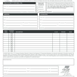 The Highest Standard Bill Of Lading Form Fill Online Printable With Blank Regard Pertaining Forms Template