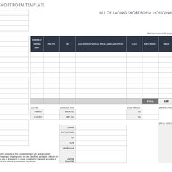 Supreme Forms Free Download Bill Of Lading Templates Elementary
