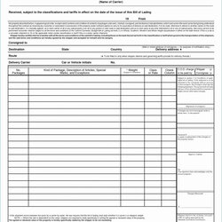 Capital Blank Template New Bill Of Lading Short Form Legal