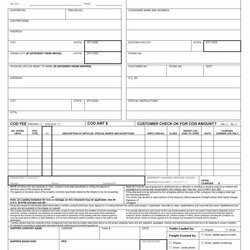 Blank Template Lading Intended Free Bill Of Forms Templates Lab For