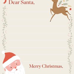 Preeminent Christmas Letter Template Santa Printable Claus Templates Letterhead