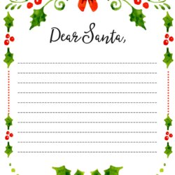 Cool To Santa Letter Template Printable Templates Dear