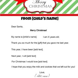 Free Letter To Santa