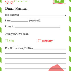 Super Free Printable Santa Letter Template Templates Dear Page