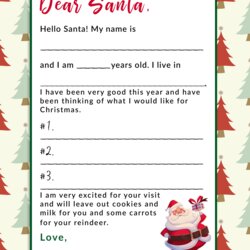 Champion Letters To Santa Template Free Printable Letter