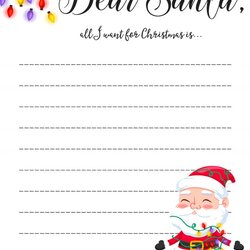 Superior Dear Santa Letter Free Printable Downloads With Regard To Blank