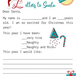 Paper Party Supplies Letter From Santa With Envelope Template