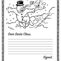 Eminent Santa Claus Letter Template Printable Coloring Christmas Cute Tim