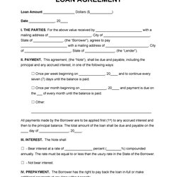 Brilliant Free Loan Agreement Templates Word Template Lab Contracts