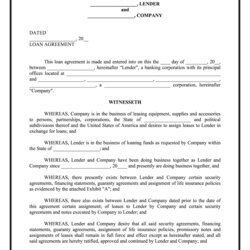 Admirable Loan Agreement Template Built Sample Document Form Works Large