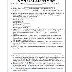 Eminent Simple Loan Agreement Templates Free Template Contract Private Financing Word Car Auto Sample