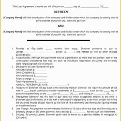 Magnificent Free Loan Agreement Template Of Simple Sample Draft Between