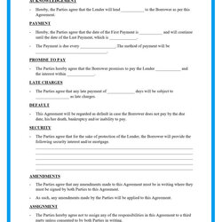 Free Loan Agreement Templates And Sample Template Word Business Doc Use