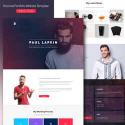 Perfect Personal Portfolio Website Template Free Download Templates Web Source Elements Example