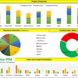 Superior Project Portfolio Template Excel Free Management Templates Dashboard Projects Report Status Multiple