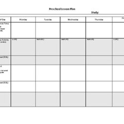 Swell Creative Curriculum Preschool Lesson Plan Template Original