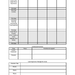 Tremendous Creative Curriculum Lesson Plan Template Monthly Budget Forms Original