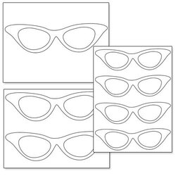 Terrific Printable Cat Eye Glasses Prop Template Templates Theme Eyes