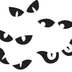 Spiffing Scary Eye Silhouette At Free Download Pumpkin Eyes Halloween Carving Spooky Templates Patterns Cat