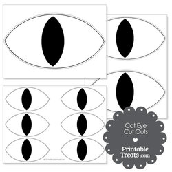 Fine Cat Eye Template Printable Cut Outs