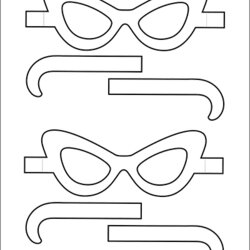 Fantastic Cat Eye Glasses Templates Free Printable Coloring Pages Template Eyeglasses Paper Print Sunglasses
